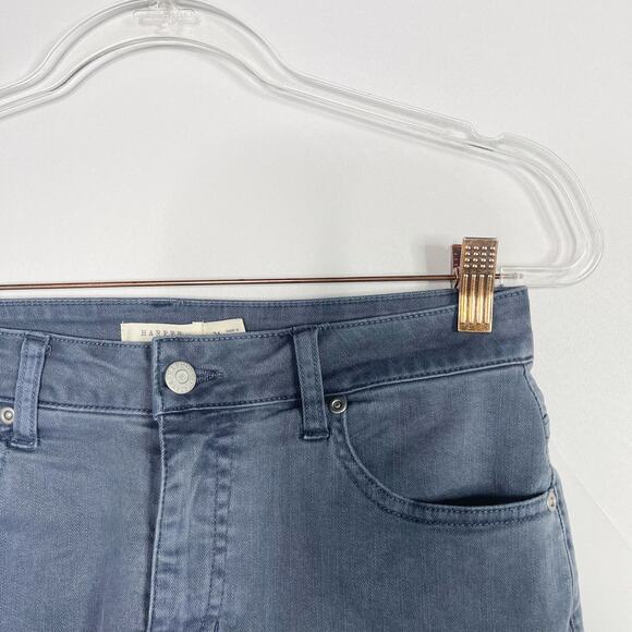 New Francescas Harper Heritage Blue Scallop Edge Jean Shorts 26 Stretch Cotton - Picture 2 of 9